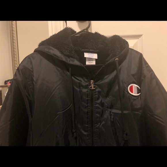 champion sherpa lined hooded anorak jacket